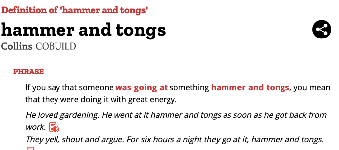 COP: Going at it hammer and&nbsp;tong(s)