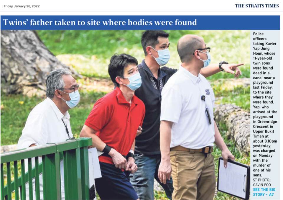 Twins taken to site where bodies were&nbsp;found