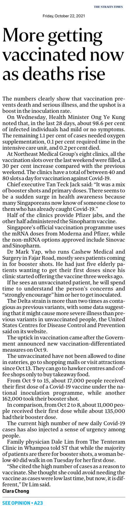 More getting vaccinated now as deaths&nbsp;rise