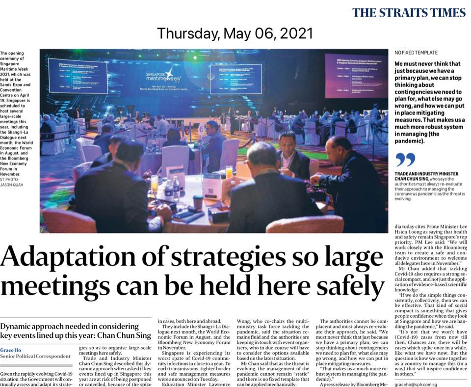 Adaptation of strategies so large meetings can be held here&nbsp;safely