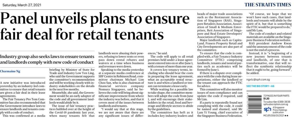 Panel unveils plans to ensure fair deal for retail&nbsp;tenants