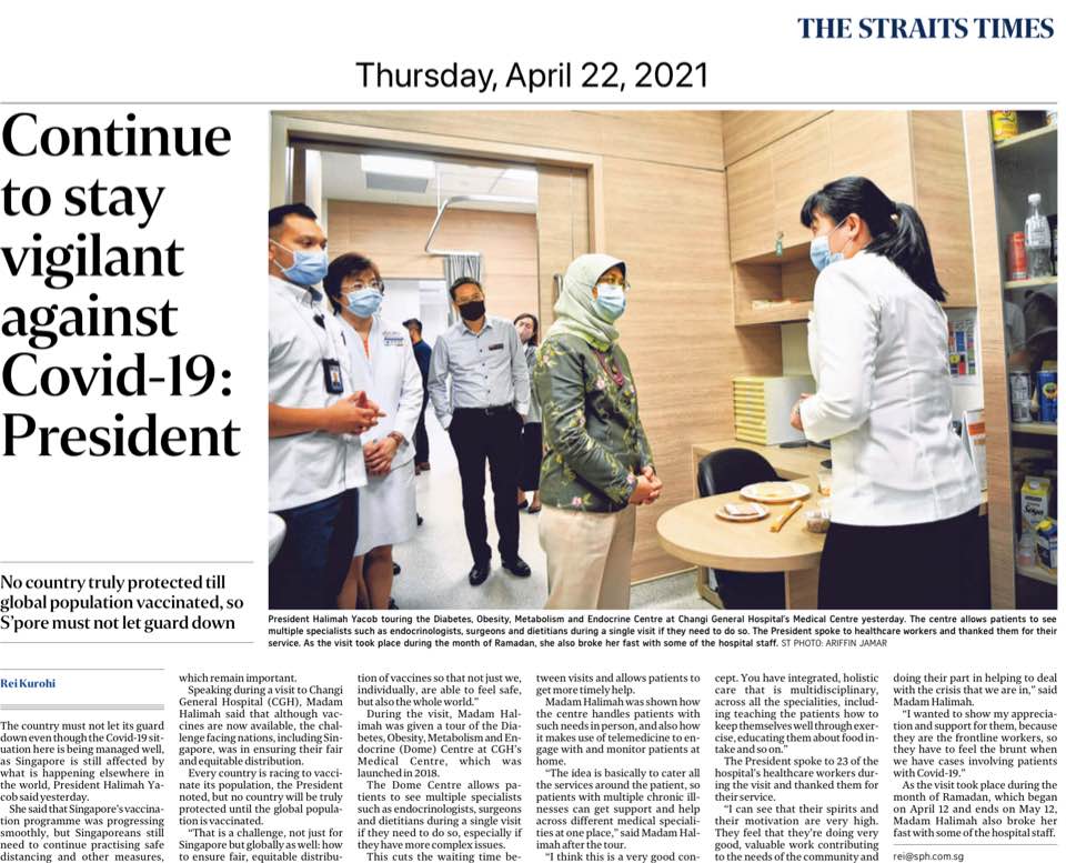 Continue to stay vigilant against Covid-19:&nbsp;President