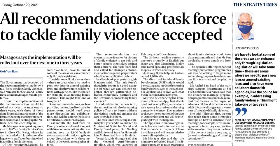 All recommendations of task force to tackle family violence&nbsp;accepted
