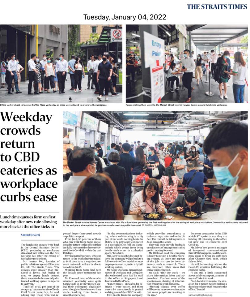 Weekday crowds return to CBD eateries as workplace curbs&nbsp;ease